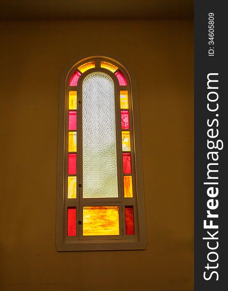 Painted church window