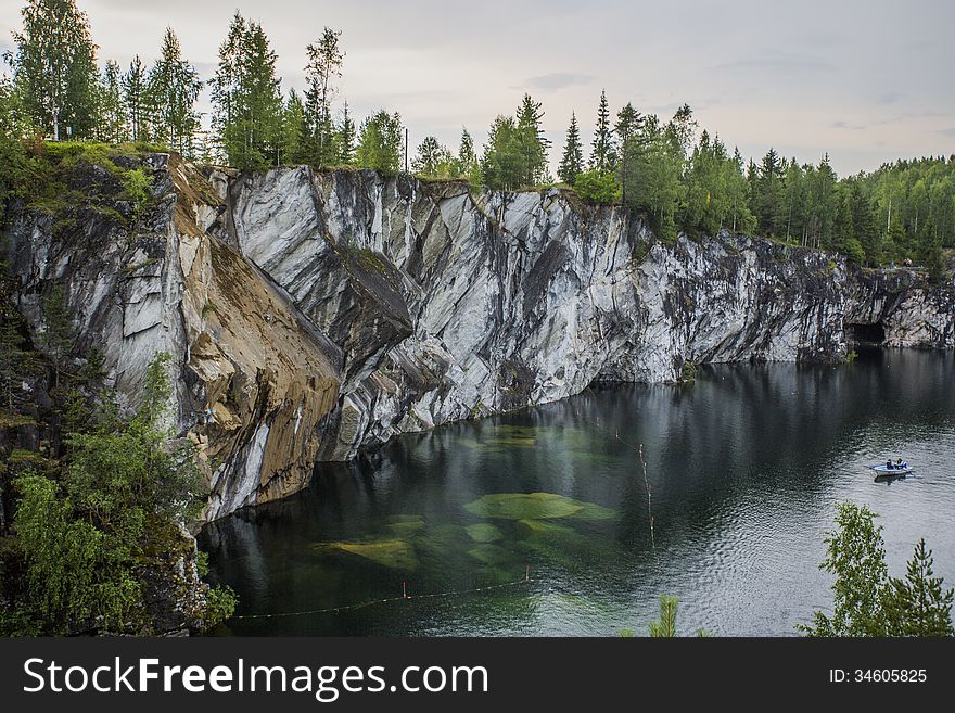 Flooded quarry