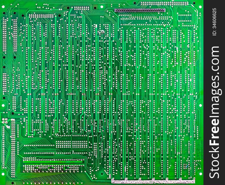 Green Circuit Board Of Computer