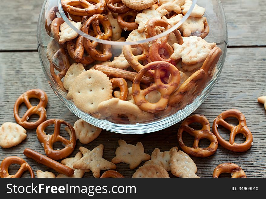 Crackers In A Glass Jar