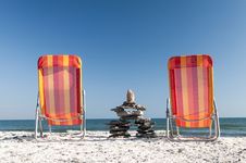To Chairs At The Beach Royalty Free Stock Images To Chairs At The Beach Royalty Free Stock Images