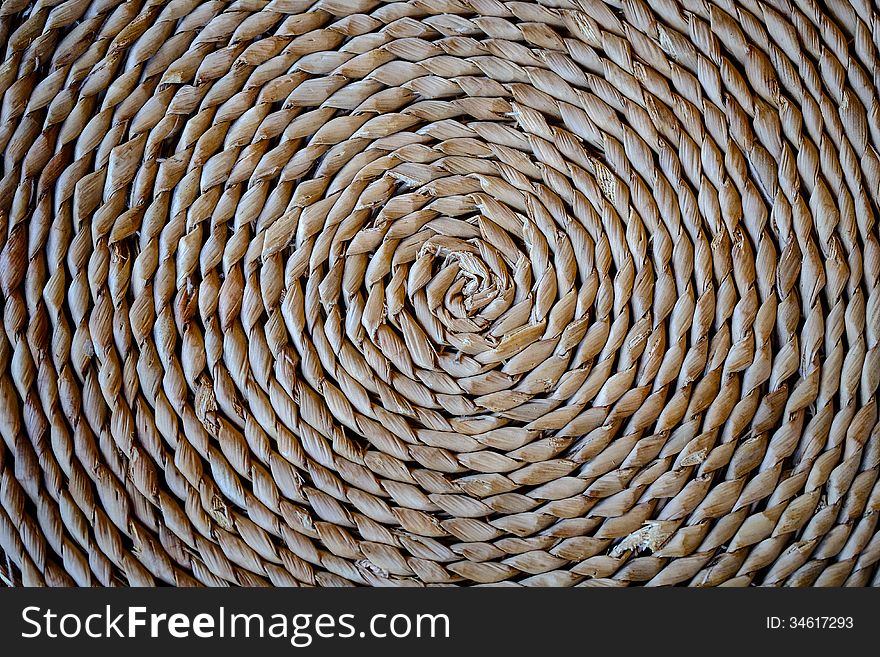 Spiral texture made out of knitted wood. Spiral texture made out of knitted wood
