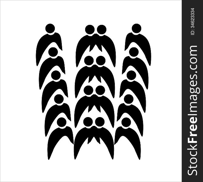 Illustration of business teamwork logo. Illustration of business teamwork logo