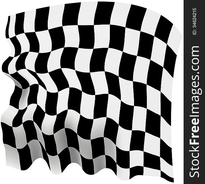 Checkered flag abstract illustration isolated background eps10checkered flag