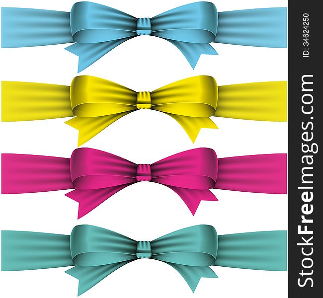 Bows abstract illustration isolated eps10