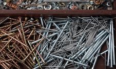 Construction Washers Nails And Screws Stock Photography
