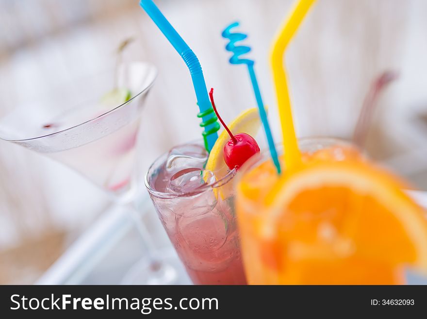 Orange juice in wine glass