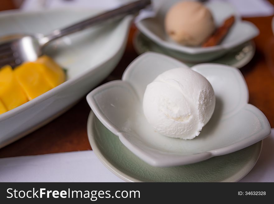 Coconut fresh ice cream vanilla. Coconut fresh ice cream vanilla