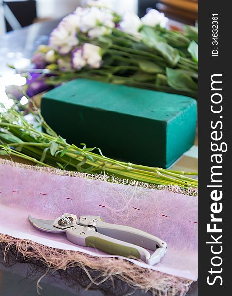 Floral scissors , use to decorate flowers by floristry