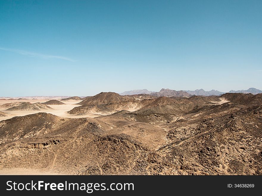 Sand hills in the desert in the Africa