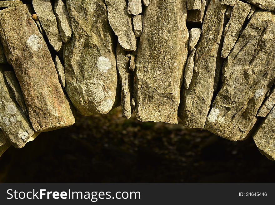 Background on the old stone bridge in closeup