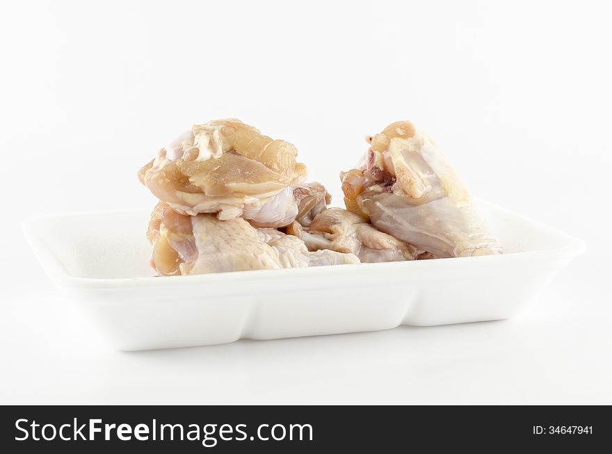 Fresh chicken isolated on white background