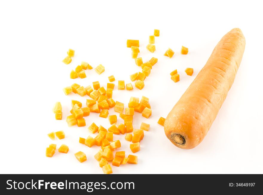 Food vegetable orange carrot isolated on white background. Food vegetable orange carrot isolated on white background