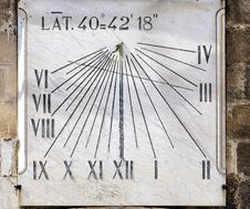 Ancient Sundial On The Wall A Bell Tower Royalty Free Stock Images Ancient Sundial On The Wall A Bell Tower Royalty Free Stock Images