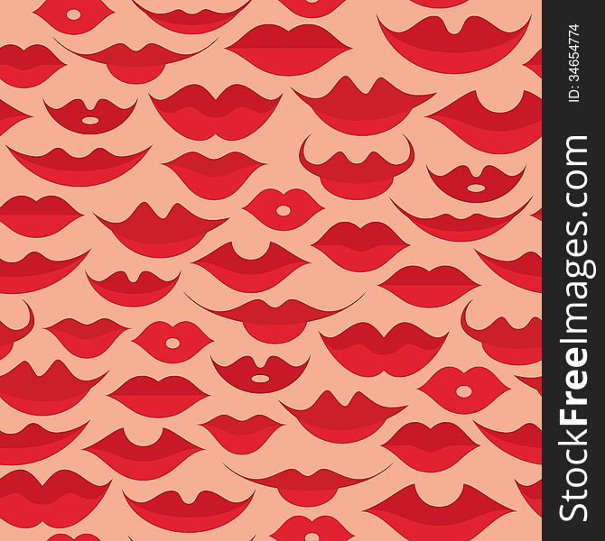 Seamless lips pattern