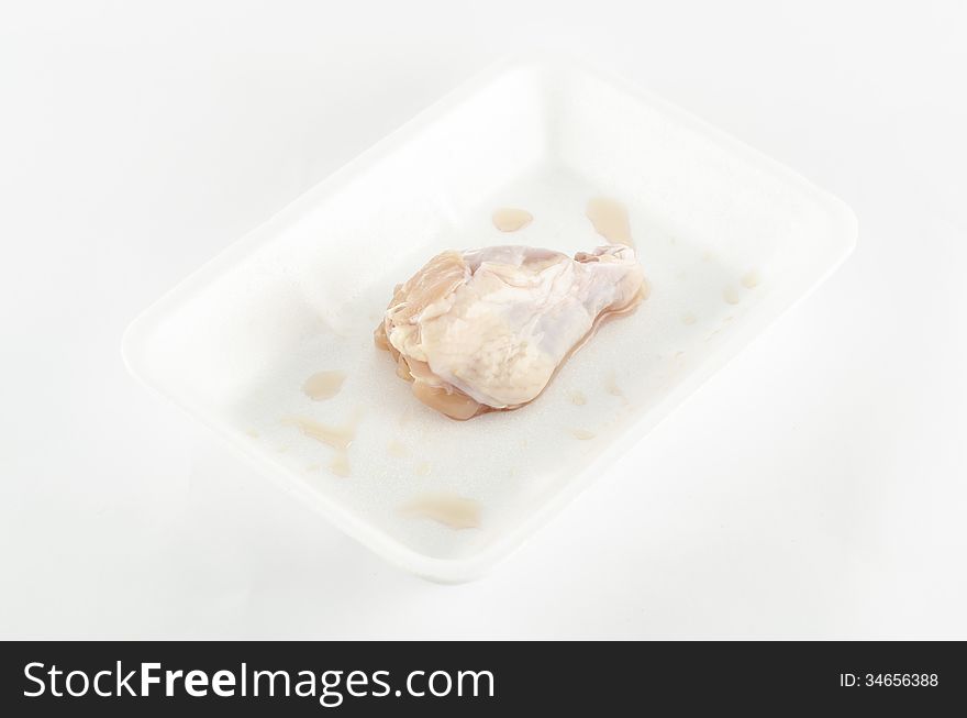 Fresh chicken isolated on white background