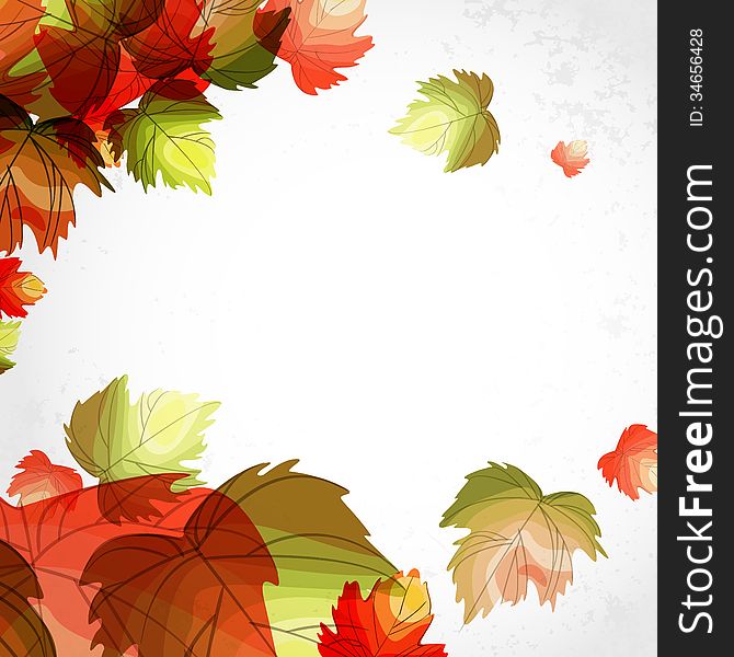Autumn Background With Leaves. Vector Illustration. Eps 10. Autumn Background With Leaves. Vector Illustration. Eps 10.