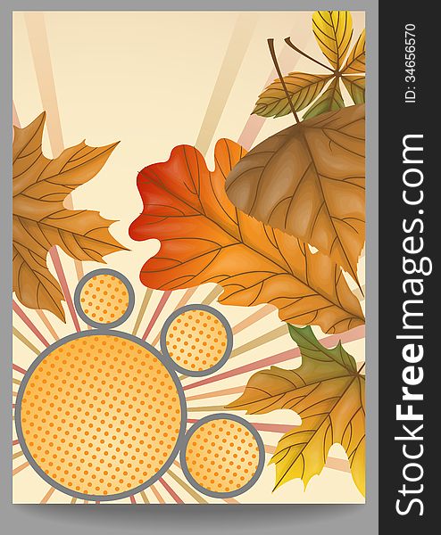 Autumn Sale. Business Flyer. Vector Illustration. Eps 10.