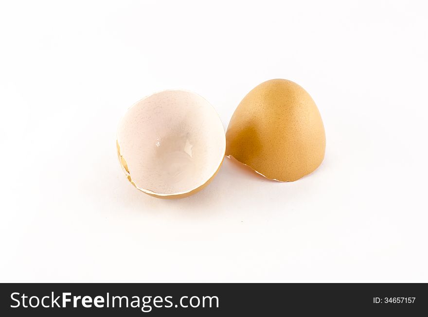 Egg shell isolated on white