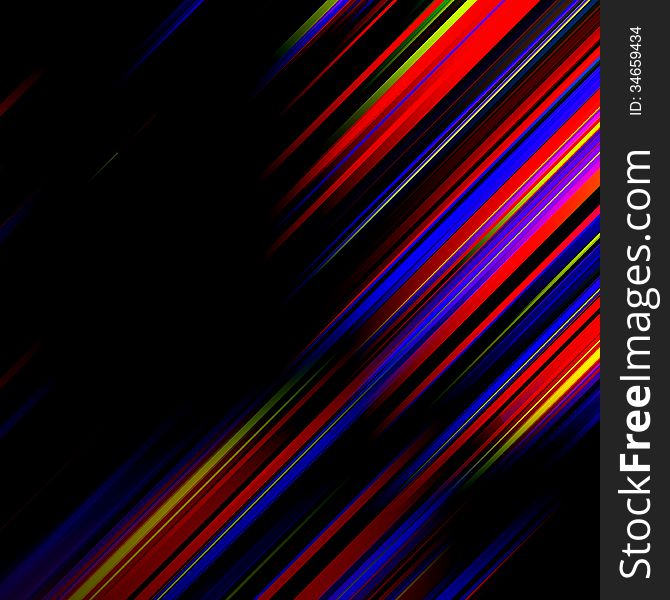 Striped Abstract Design On Dark Background.