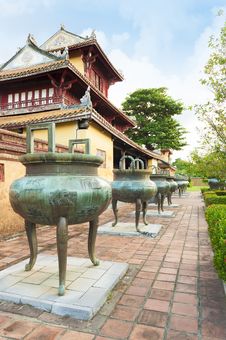 Dynasty Dings Or Urns In Imperial City Of Hue Stock Photo Dynasty Dings Or Urns In Imperial City Of Hue Stock Photo