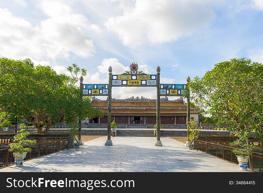 Palace of Supreme Harmony at Citadel of Hue, where the Kings of Nguyen Dinasty got the Coronation