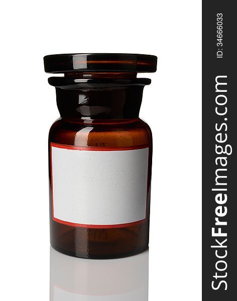 Brown jar for medical or chemical storage. Brown jar for medical or chemical storage