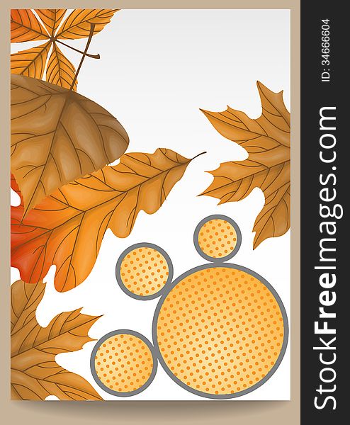 Autumn Sale. Business Flyer. Vector Illustration. Eps 10.