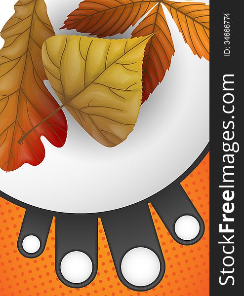 Autumn Sale. Business Flyer. Vector Illustration. Eps 10.