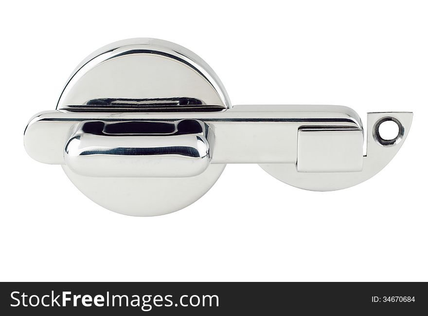 Accessories door hinges isolated on white background