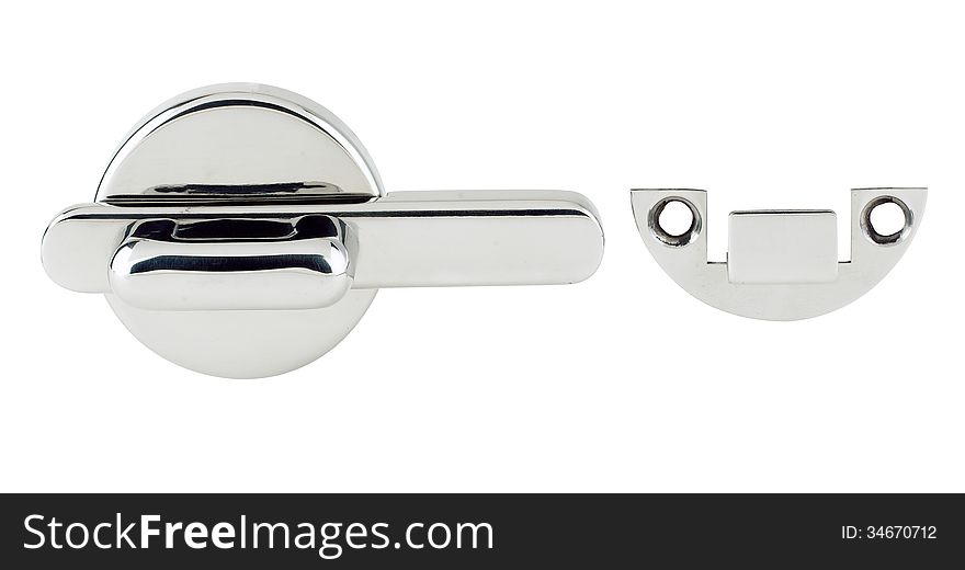 Accessories Door Hinges Isolated On White Background