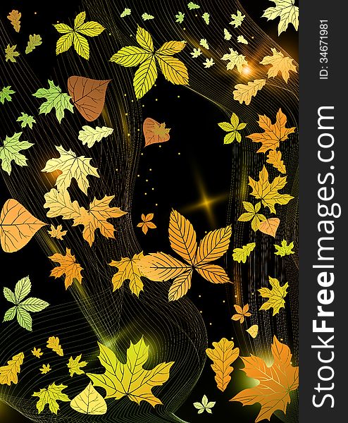 Abstract Autumn Background. Vector Illustration. Eps 10.