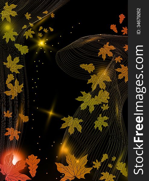 Abstract Autumn Background. Vector Illustration. Eps 10.