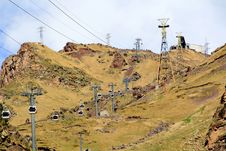 Funicular In Caucasus Mountains Royalty Free Stock Images Funicular In Caucasus Mountains Royalty Free Stock Images