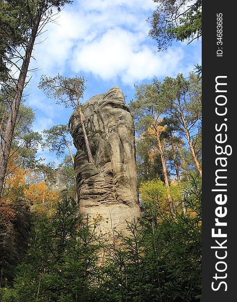 Adrspach and Teplice - Rock City in the autumn. Adrspach and Teplice - Rock City in the autumn