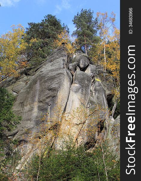 Adrspach and Teplice - Rock City in the autumn. Adrspach and Teplice - Rock City in the autumn