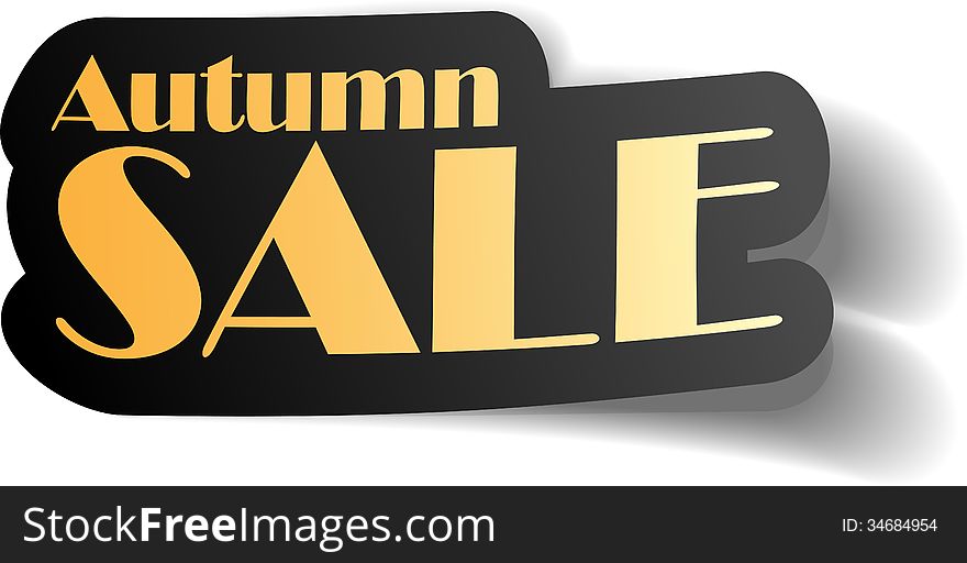 Autumn Sale Sticker. Vector Illustration. Eps 10. Autumn Sale Sticker. Vector Illustration. Eps 10.