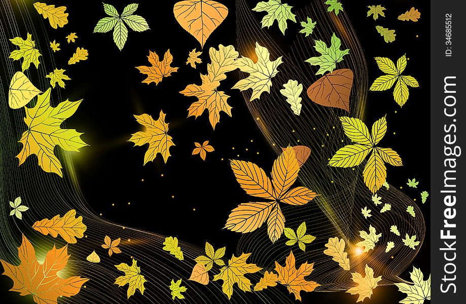 Abstract Autumn Background. Vector Illustration. Eps 10.