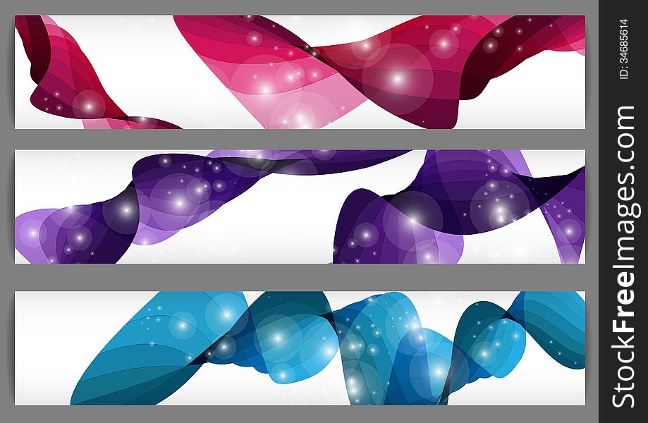 Set Of Three Banners. Vector Illustration. Eps 10.