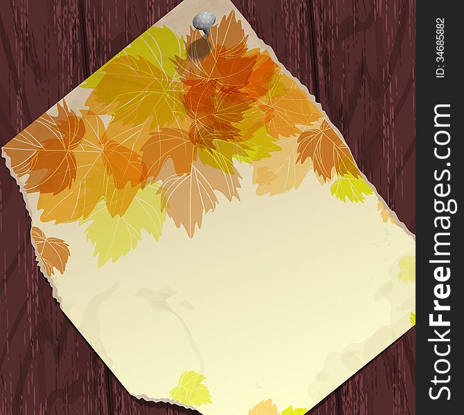 Autumn Background With Leaves.