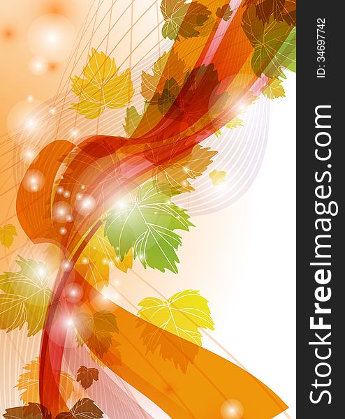 Abstract Autumn Background. Vector Illustration. Eps 10.