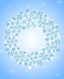 Snowflake Christmas Wreath Royalty Free Stock Photo Snowflake Christmas Wreath Royalty Free Stock Photo
