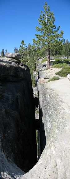 Fissure At Taft Point Royalty Free Stock Photography