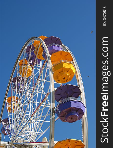 A Ferris Wheel and blue sky