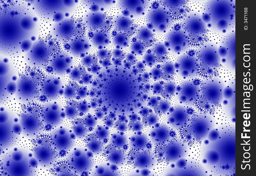 Generated fractal graphic - Blue whirl