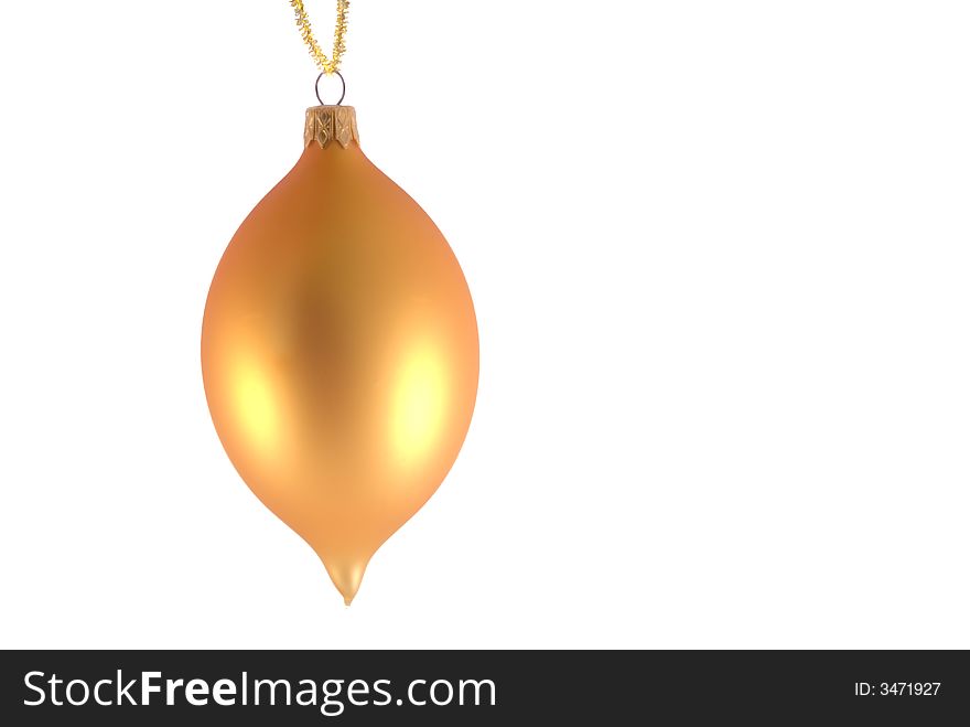 Christmas decoration, yellow glass ball