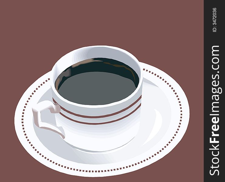 Illustration of Cup and saucer