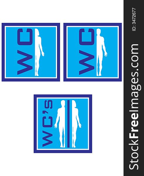 WC Signs Illustration, , couple