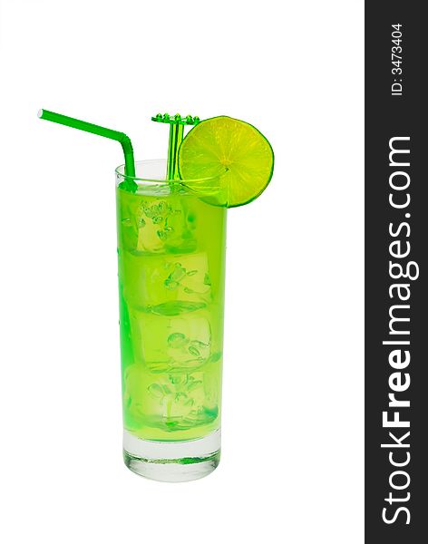 Green Cocktail With Lime