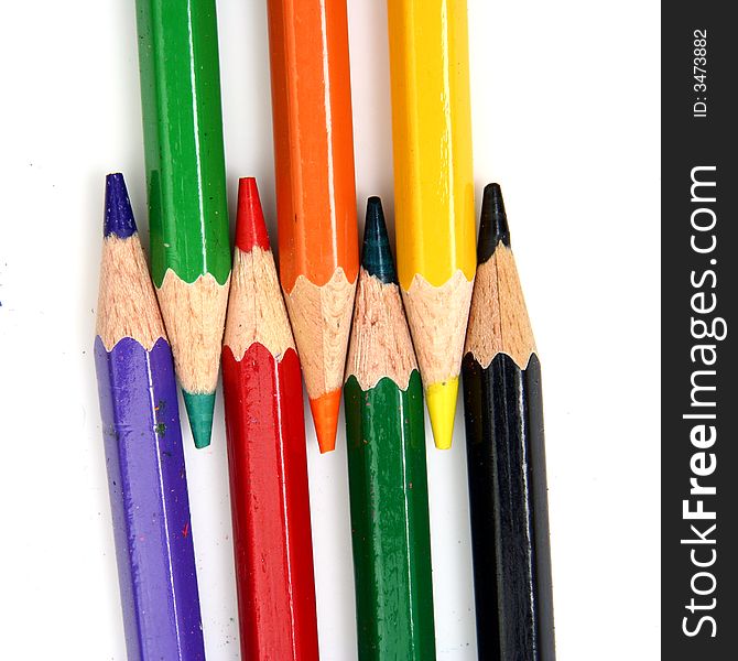 Pencil Shavings isolated in white background